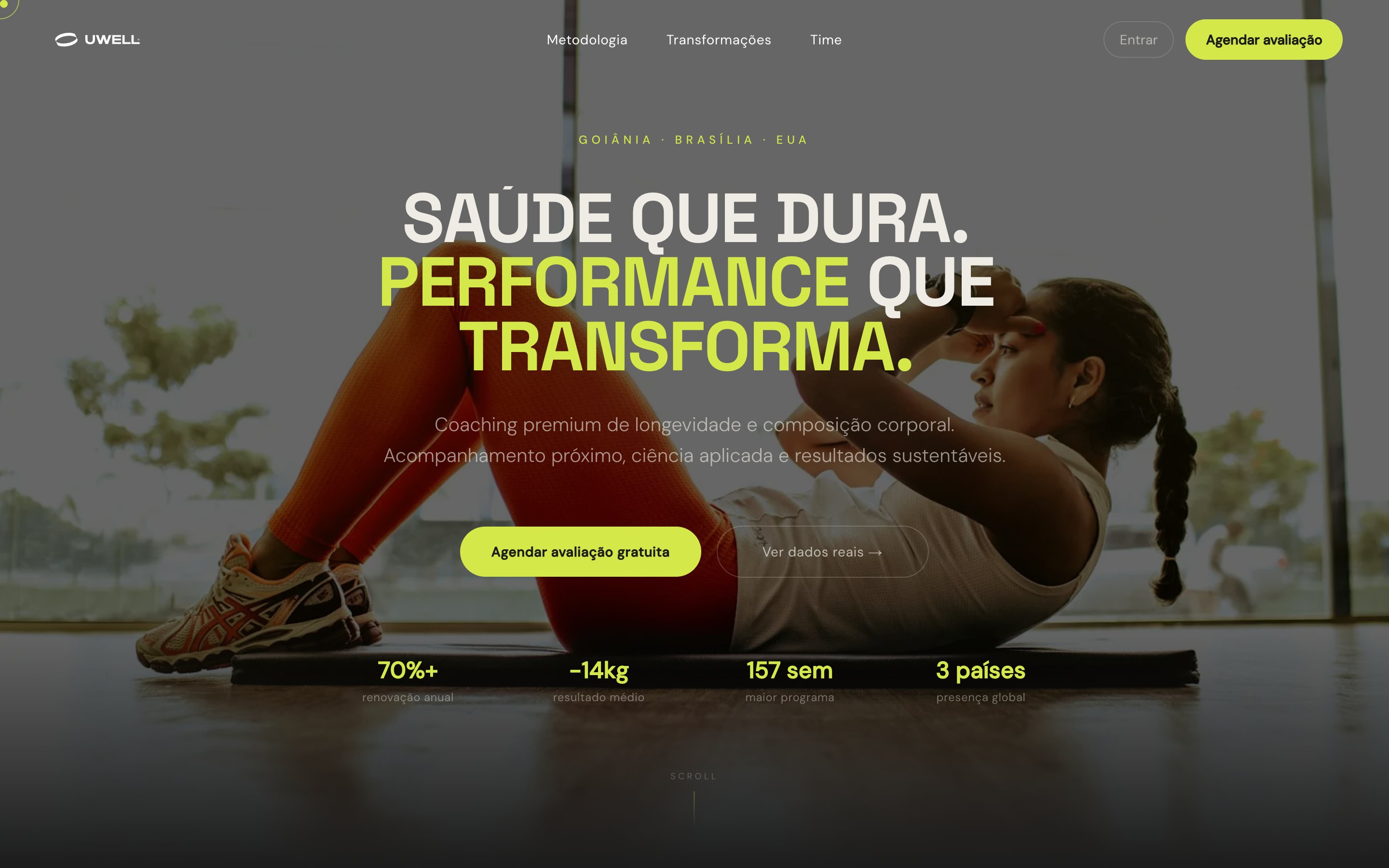 UWell Health Club — Landing Page